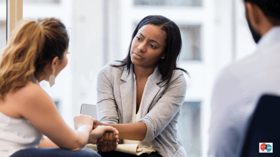 Active Listening In Family Mediation - woman listening to another woman talking